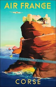 Córcega 1949 Francia Mar Mediterráneo Vintage Póster Impresión Estilo Retro Bar Arte - Imagen 1 de 5