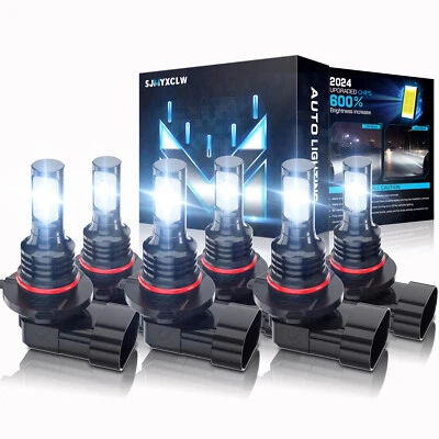 Kit de 6 bombillas LED de haz alto bajo + luces antiniebla para Dodge Magnum 2005-2008 Foto 1 de 4