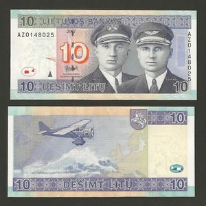 LITHUANIA 10 Litu 2007, P-68* P-68r AZ-Prefix REPLACEMENT, Original UNC Grade - Picture 1 of 1