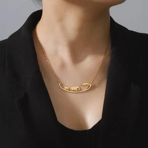 Collar Madre Niño Familia Elefante para Mujer Acero Inoxidable Color Oro Joyería - Imagen 1 de 12