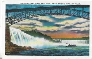 VTG Postcard - General View & Steel Arch Bridge - Niagara Falls, New York - Picture 1 of 2