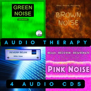 4 CDs - Green Noise, White Noise, Pink Noise, Brown Noise - Tinnitus & Sleep - Picture 1 of 5