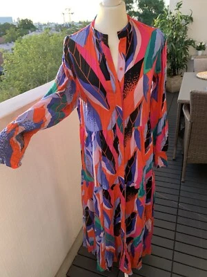 Elegantes Blusen Kleid Neu YAS Gr M Bunt, Blogger NP 79,99  🌸 Zara H&M - Bild 1 von 4