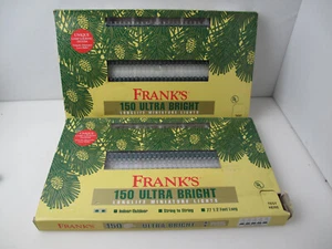 VINTAGE FRANKS 150 x 2 ULTRA BRIGHT CHRISTMAS LIGHTS CLEAR BRAND NEW - Picture 1 of 5