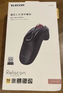 ELECOM M-RT1DRBK Wireless Mouse Trackball Handy Type Relacon Black new F/S - Picture 1 of 3