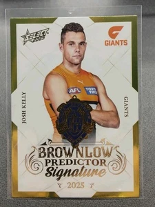 2025 Select AFL Brownlow Predictor Gold Josh Kelly GWS Giants 185/220 - Picture 1 of 2