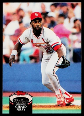 1992 Stadium Club Gerald Perry #338 St. Louis Cardinals - Image 1 of 2