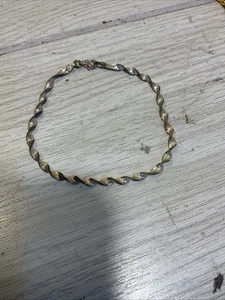 Vintage Serling SILVER 8”long Twist Bracelet - .925 Italy - Picture 1 of 6