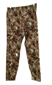 NO BOUNDARIES Brown Butterfly Cotton Knit ANKLE LEGGING  Sz. Jrs. L* - Picture 1 of 7