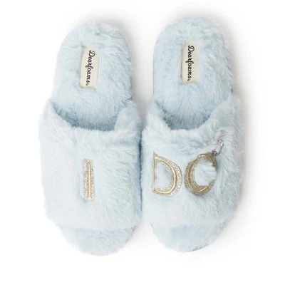 Женские тапочки Dearfoams Lane Bridal I Do Fuzzy Slide - Изображение 1 из 4