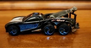Vintage Hot Wheels Tow Truck Toe Jam Black Interactive Blue Wheels Diecast 1997 - Picture 1 of 10