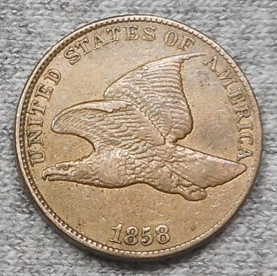 Nice 1858 LL Flying Eagle Small Cent - Image 1 of 4