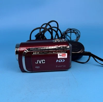JVC Everio GZ-MG630REK Handheld HD HDD Camcorder With Charger, Red - Tested - Image 1 of 4