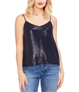 Vince Camuto Womens All Over Sequin Cami Tank Top, Blue, Large - Picture 1 of 1