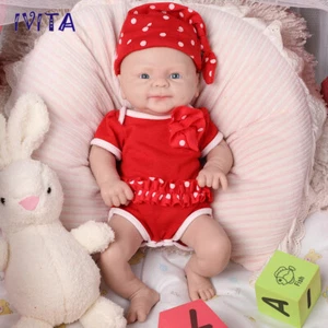 14"Silicone Reborn Baby Waterproof Doll Girl Newborn Children Playmate Xmas Gift - Picture 1 of 12