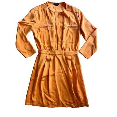 Theory Brunella Orange Silk Dress (Size 2) - Image 1 of 4