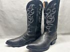 Nocona Men's 8 D Black Lizard Leather Round Toe Western Cowboy Ride Rodeo Boots