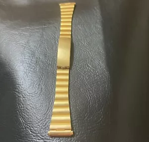 JB Champion USA ladies vintage Satin Gold Finish watch band adjusts 16mm to 18mm - Picture 1 of 7