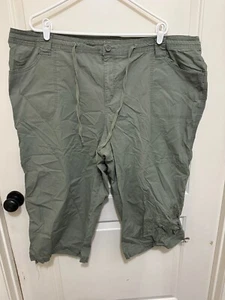 Pantalones Cortos Largos Carga Capri Verde 26W Desteñidos Glory Bordados - Imagen 1 de 2