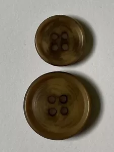 Brown Horn Effect Buttons Suit Blazer 15/20mm Pack Of 10 - Picture 1 of 3