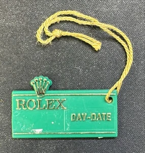 Rolex President Day-Date Vintage Años 80 Etiqueta Colgante Verde! Etiqueta verde Big Crown! - Imagen 1 de 2