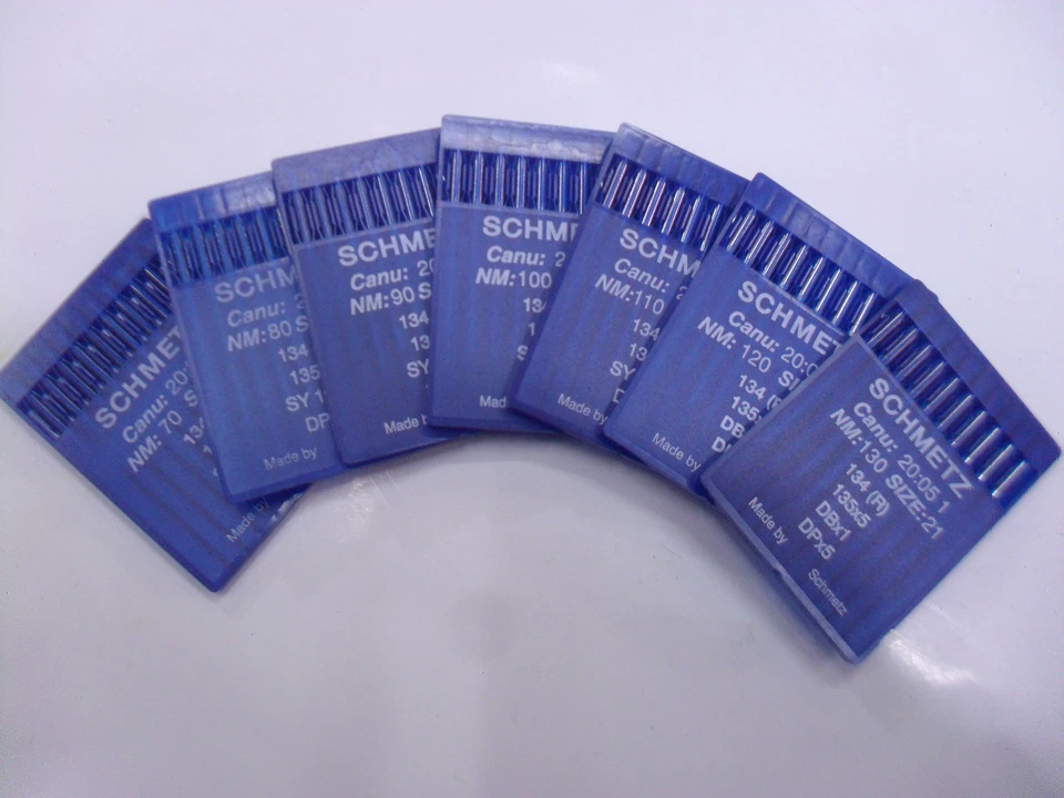 CARTINA DA 10 AGHI SCHMETZ SIST. 134 (R) 135x5 SY 1955 DPx5 MACCHINA PER CUCIRE