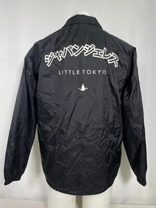 Japangeles Little Tokyo Los Angeles Black Nylon Windbreaker Jacket Men's MEDIUM - Picture 1 of 10