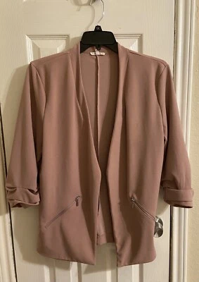 Blazer Maurices Rosa Polvoriento Manga 3/4 Abierta Talla XXL. Gran atuendo de oficina. Foto 1 de 4