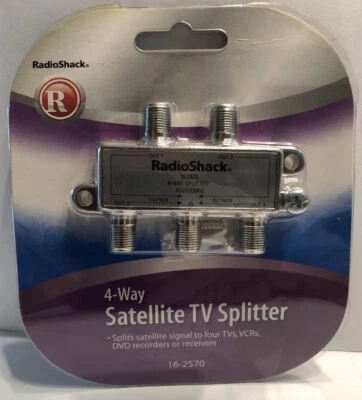 RadioShack 4 Way Satellite Splitter 75-Ohm 16-2570 with D.C. Pass Thru NEW - Image 1 of 3