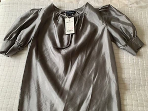 Aquascutum LONDON SILK TOP SIZE UK 8 GREY BNWT - Picture 1 of 7