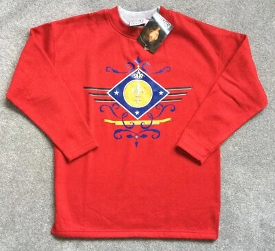 Jaclyn Smith Sport sweatshirt red crewneck (S) kmart graphic pullover - Image 1 of 4