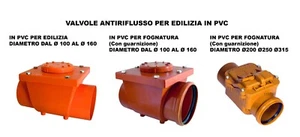 VALVOLA ANTIRIFLUSSO IN PVC PER TUBI DI SCARICO  - Foto 1 di 7