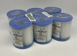 Intex 29007E Type H Easy Set Filter Cartridge Replacement for Pools, 6 Pack - Picture 1 of 6