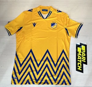 7369 MACRON APOEL FC MAGLIA GARA HOME AUTENTICA+PATCH PARI MATCH 21/22 58536512 - Imagen 1 de 2