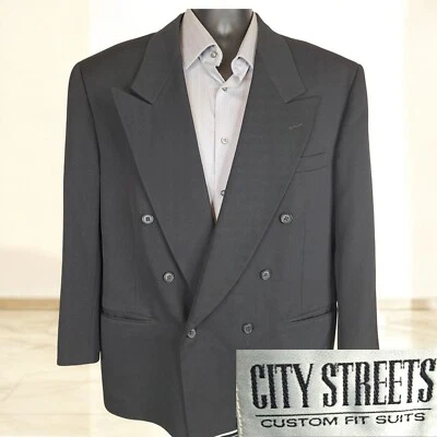 Куртка мужская City Streets блейзер 42S черная двубортная без вентиляции - Изображение 1 из 4