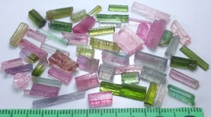 62 Carats Beautiful Natural Multi Colors Tourmaline Crystals types & Rough Grade - Picture 1 of 5