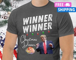 Funny Trump Shirt Christmas Dinner Republican Christmas Shirt Trump XMAS MAGA - Picture 1 of 17