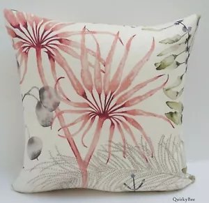 HARLEQUIN "Postelia" CUSHION COVER - BERRY/HEATHER EXOTIC PLANTS 20" X 20" - Picture 1 of 5