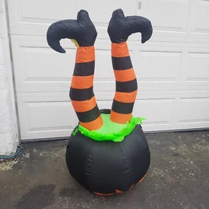 4ft Tall Halloween Inflatable Witch Legs - Picture 1 of 4