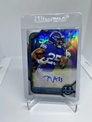 Tyler Allgeier 2022 Bowman University Football 1st Chrome Prospect Auto Falcons - Image 1 of 2