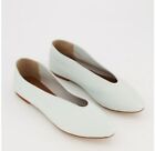 A Piedi Pearl White / Mint leather ballerina shoes .Size UK 5