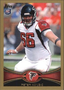2012 Topps Gold Atlanta Falcons Football Card #243 Peter Konz/2012