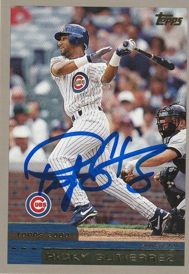 RICKY GUTIERREZ CHICAGO CUBS  SIGNED 2000 TOPPS TRADED CARD #T96 - Image 1 of 1