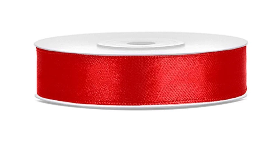 Band Satin rot Kelche Wein 12 Mm X 25 M