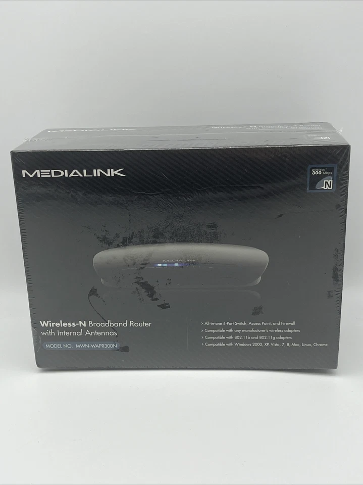 Medialink  Wireless Broadband  Router With Internal Antenna -MWN-WARPR300N NEW - Image 1 of 4