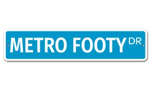 6748 SS Metro Footy 4" x 18" Novelty Street Sign Aluminum - Picture 1 of 2