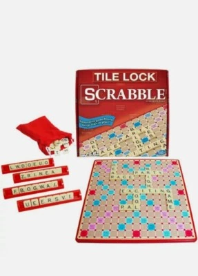 Tile Lock Scrabble Word Board Crossword Game NEW SEALED  - Image 1 of 3