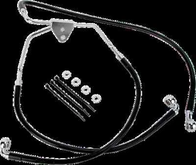 Черный виниловый передний тормозной трос из нержавеющей стали DS wo ABS Harley Street Glide 08-13 - Изображение 1 из 3