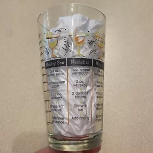 Mixed Drink Cocktail Recipe Glass Tumbler Barware 7 Drinks!! - Picture 1 of 7