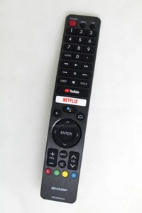 NEW Original GB346WJSA Sharp YouTube Netflix TV Remote Control - Picture 1 of 3